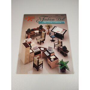Vintage Fashion Doll  AT THE OFFICE Plastic Canvas Pattern Booklet Annie's Attic